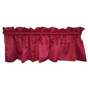 Vintage 60" Solid Wine Burgundy Window Valance Drapes Curtain Drapery Kmart